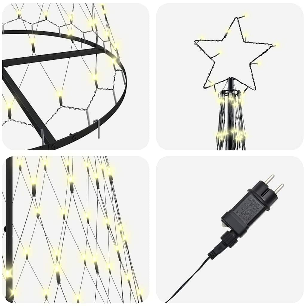 LED Χριστουγεννιάτικο Δέντρο με βάση Θερμό λευκό 250 cm Μέταλλο