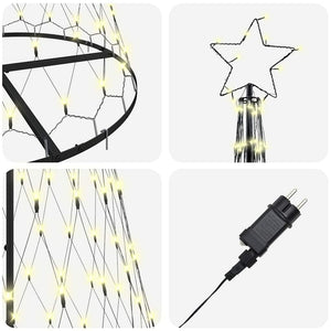 LED Χριστουγεννιάτικο Δέντρο Θερμό λευκό 250 cm Μέταλλο
