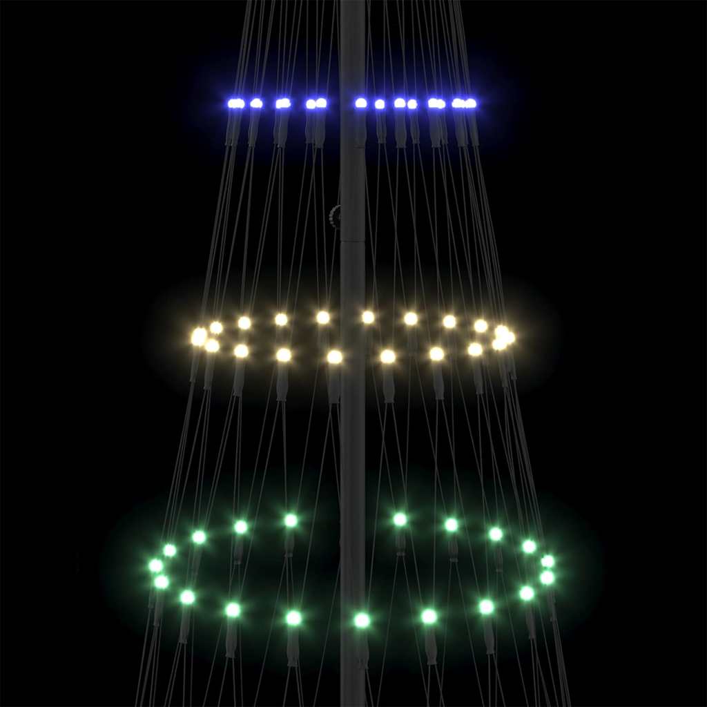 LED Χριστουγεννιάτικο Δέντρο Πολύχρωμο 250 cm Μέταλλο - Pakobazaar