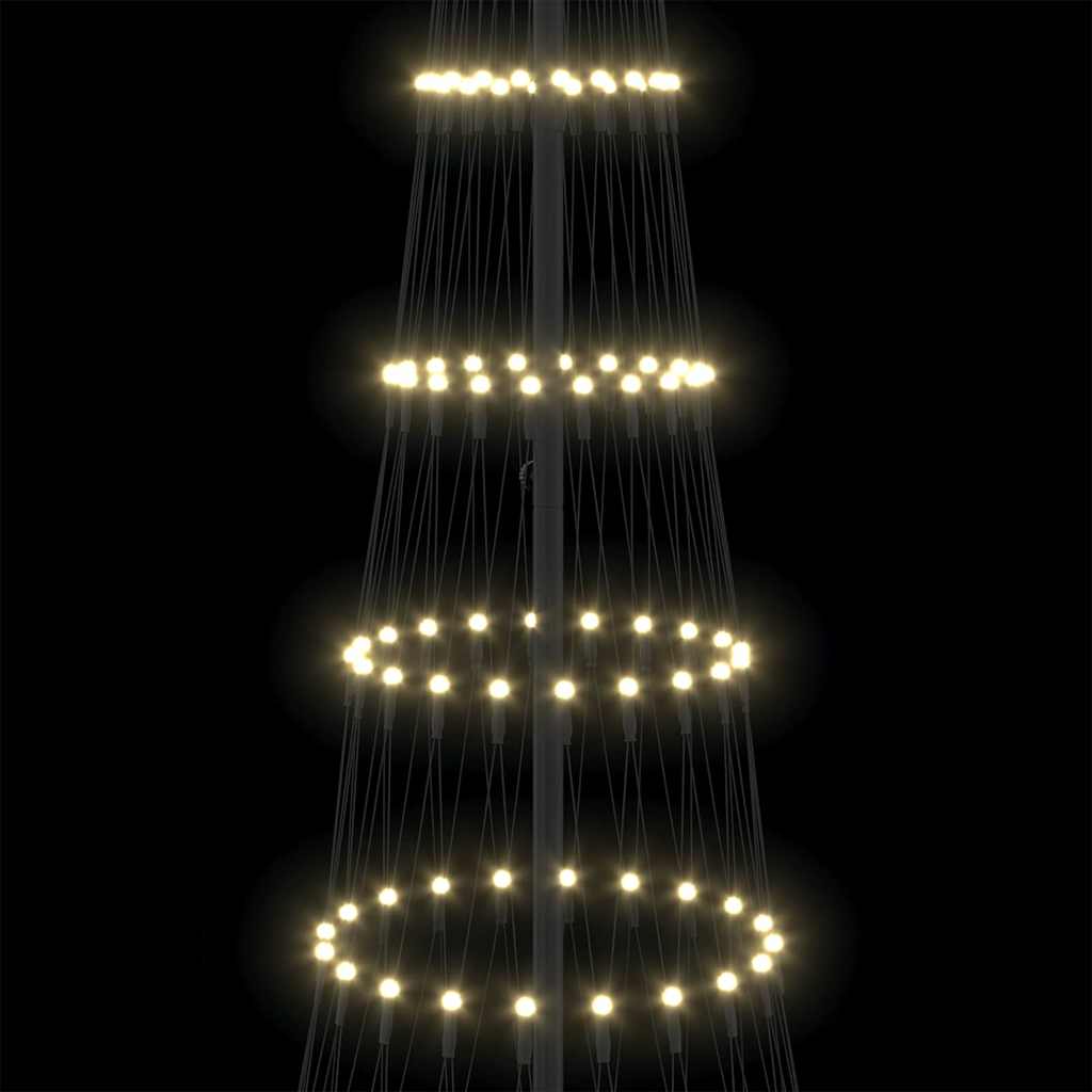 LED Χριστουγεννιάτικο Δέντρο Θερμό λευκό 302,5 εκ. Μέταλλο - Pakobazaar