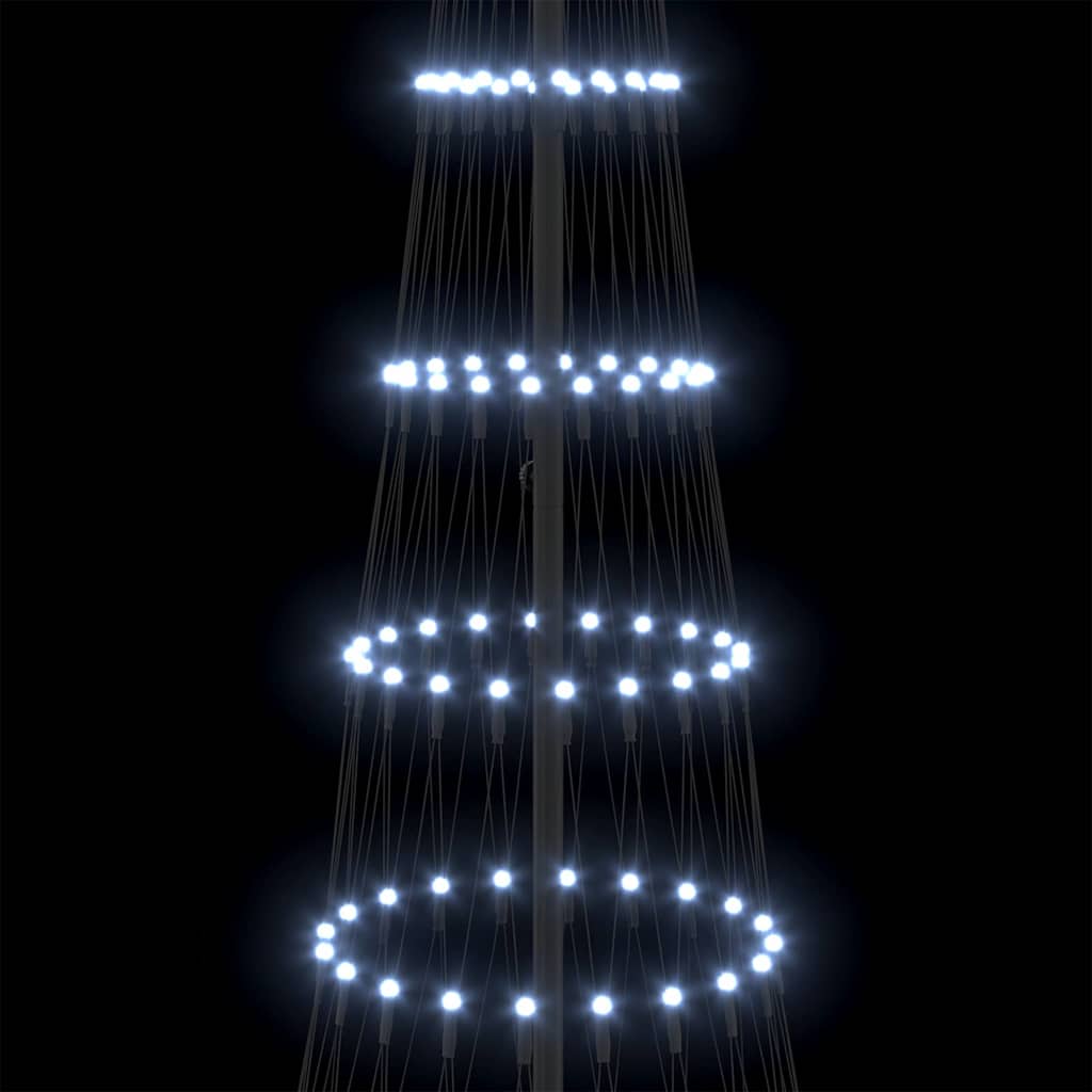LED Χριστουγεννιάτικο Δέντρο Κρύο Λευκό 302,5 εκ. Μέταλλο - Pakobazaar