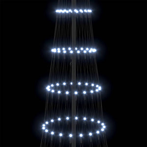 LED Χριστουγεννιάτικο Δέντρο Κρύο Λευκό 302,5 εκ. Μέταλλο - Pakobazaar