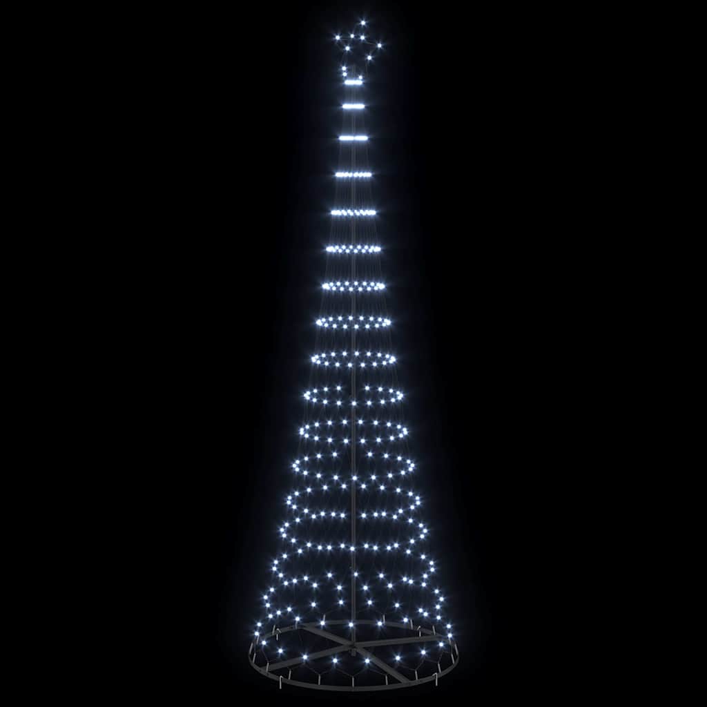 LED Χριστουγεννιάτικο Δέντρο Κρύο Λευκό 302,5 εκ. Μέταλλο - Pakobazaar