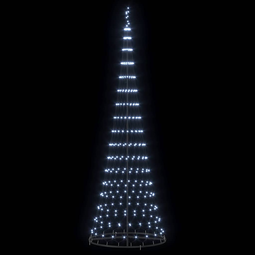 LED Χριστουγεννιάτικο Δέντρο Κρύο Λευκό 302,5 εκ. Μέταλλο - Pakobazaar