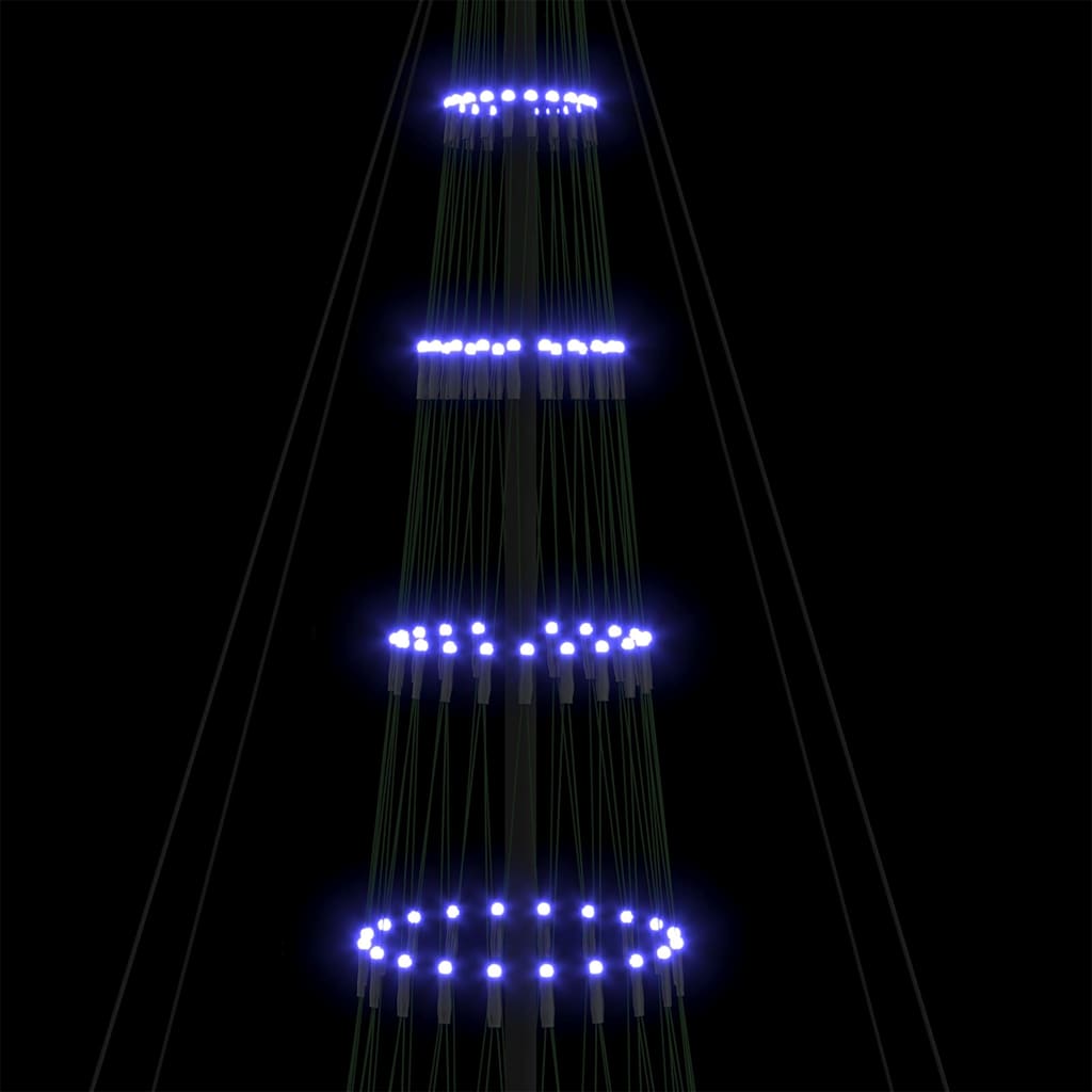 LED Χριστουγεννιάτικο Δέντρο με 455 LED Μπλε 399 εκ. Μέταλλο
