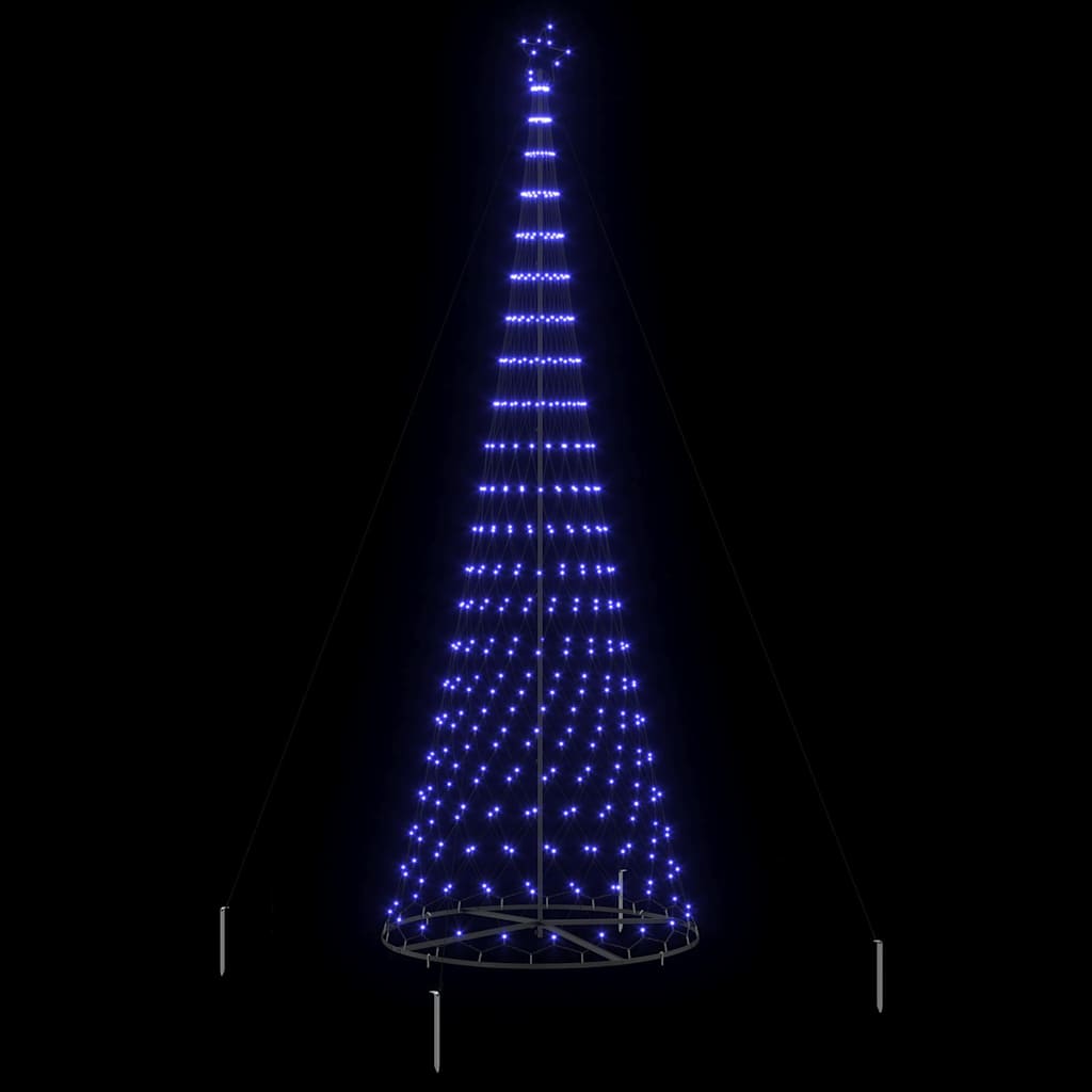 LED Χριστουγεννιάτικο Δέντρο με 455 LED Μπλε 399 εκ. Μέταλλο