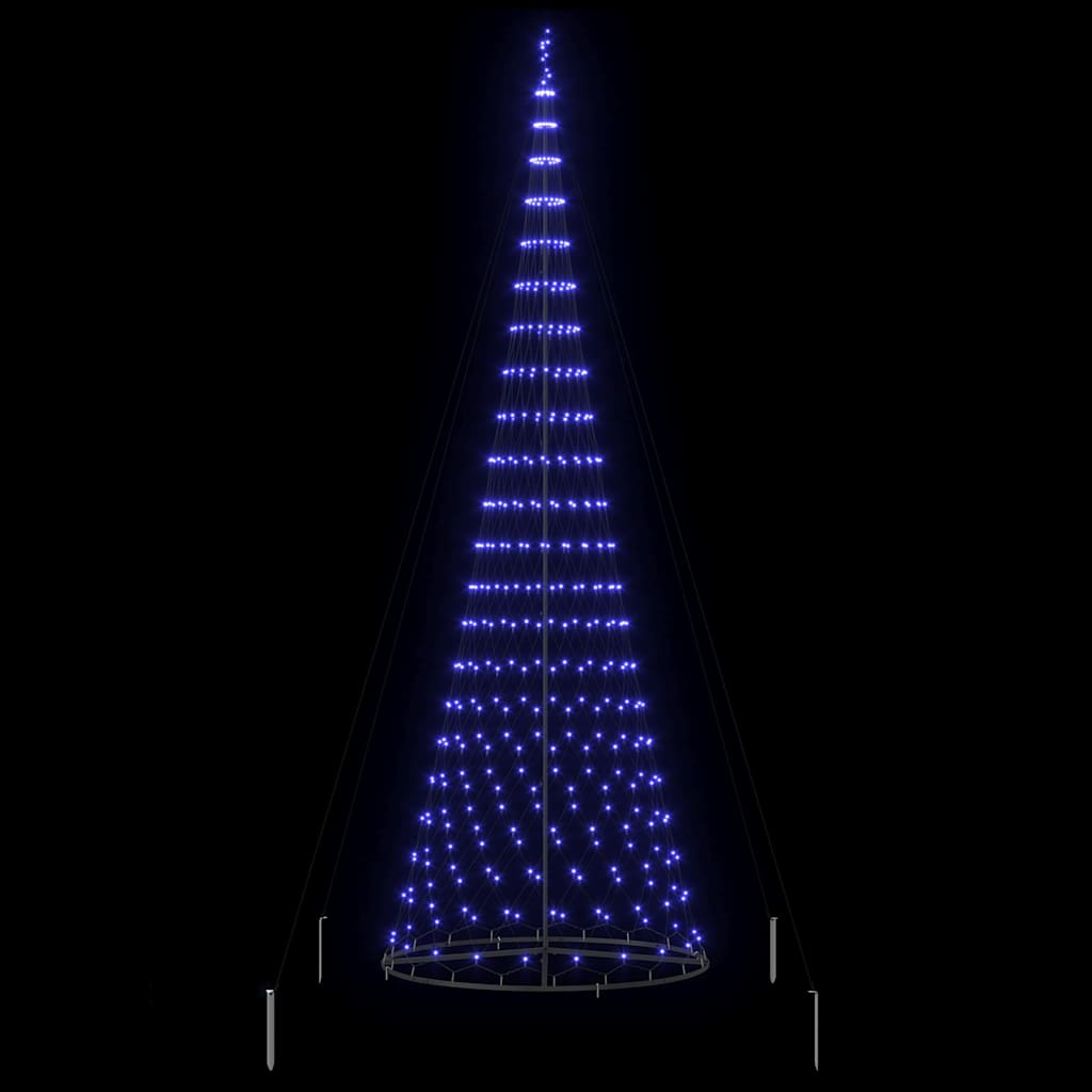 LED Χριστουγεννιάτικο Δέντρο με 455 LED Μπλε 399 εκ. Μέταλλο