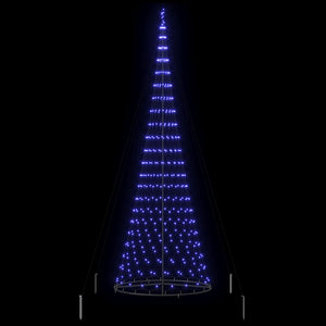 LED Χριστουγεννιάτικο Δέντρο με 455 LED Μπλε 399 εκ. Μέταλλο