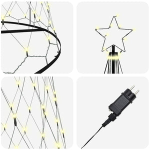 LED Χριστουγεννιάτικο Δέντρο Θερμό λευκό 500 cm Μέταλλο
