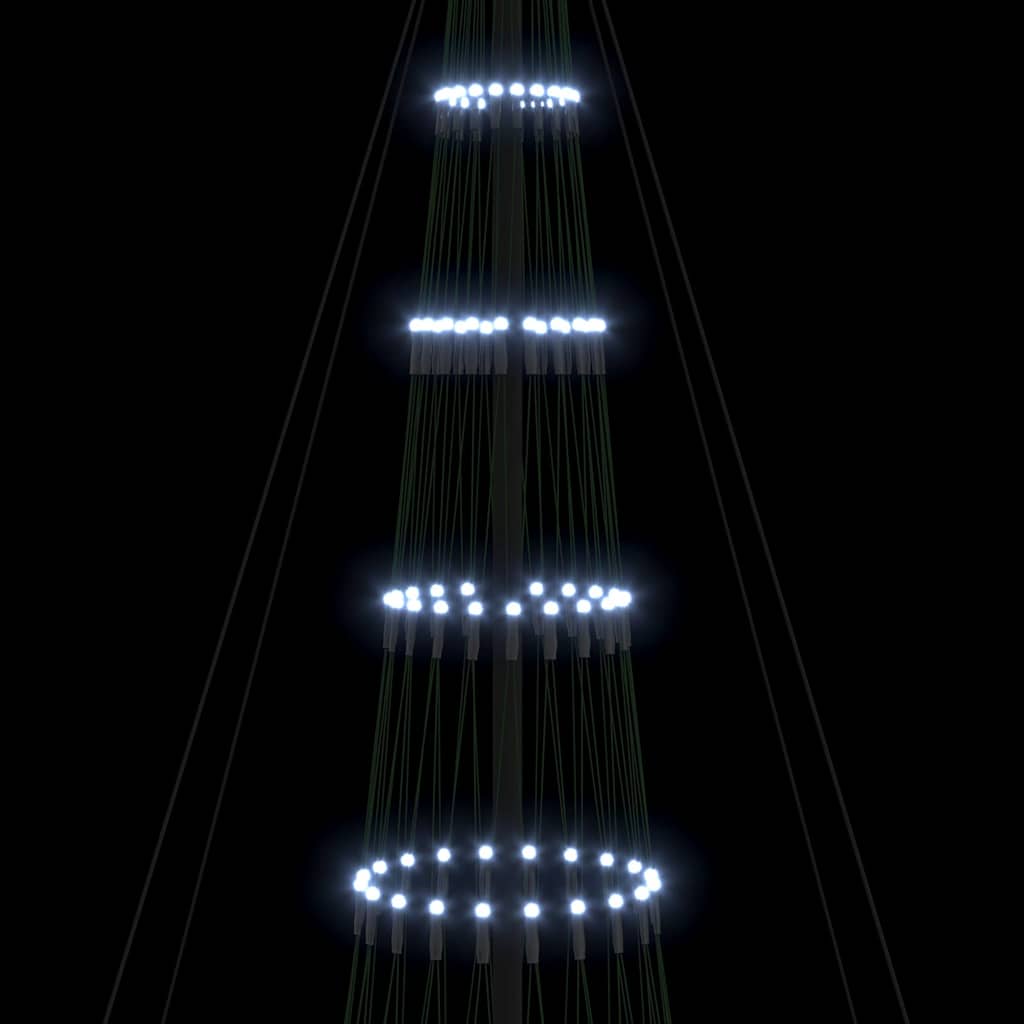LED Χριστουγεννιάτικο Δέντρο με βάση Ψυχρό λευκό 500 cm Μέταλλο - Pakobazaar