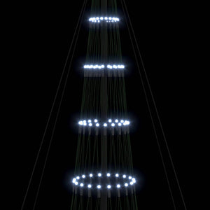 LED Χριστουγεννιάτικο Δέντρο με βάση Ψυχρό λευκό 500 cm Μέταλλο - Pakobazaar