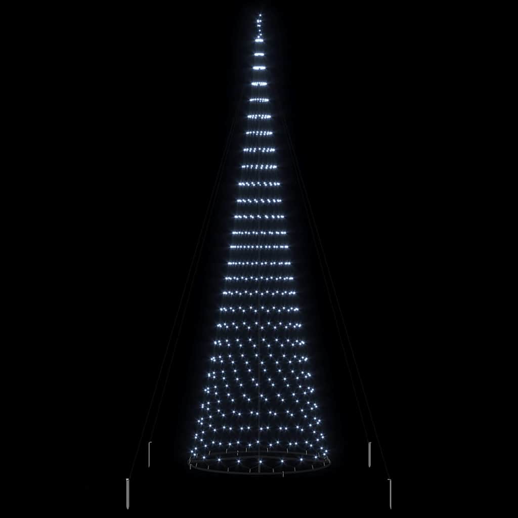 LED Χριστουγεννιάτικο Δέντρο με βάση Ψυχρό λευκό 500 cm Μέταλλο - Pakobazaar