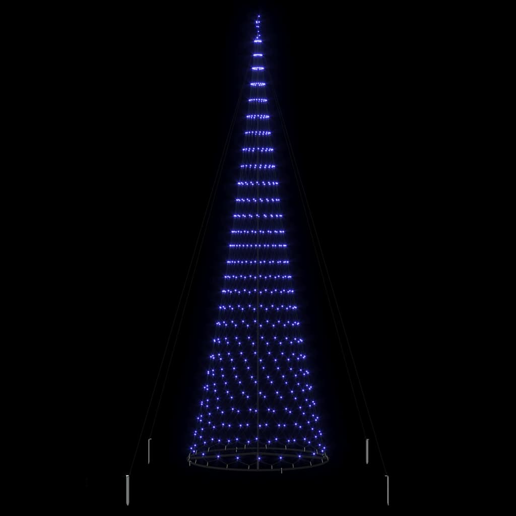 LED Χριστουγεννιάτικο Δέντρο Μπλε 500 cm Μέταλλο