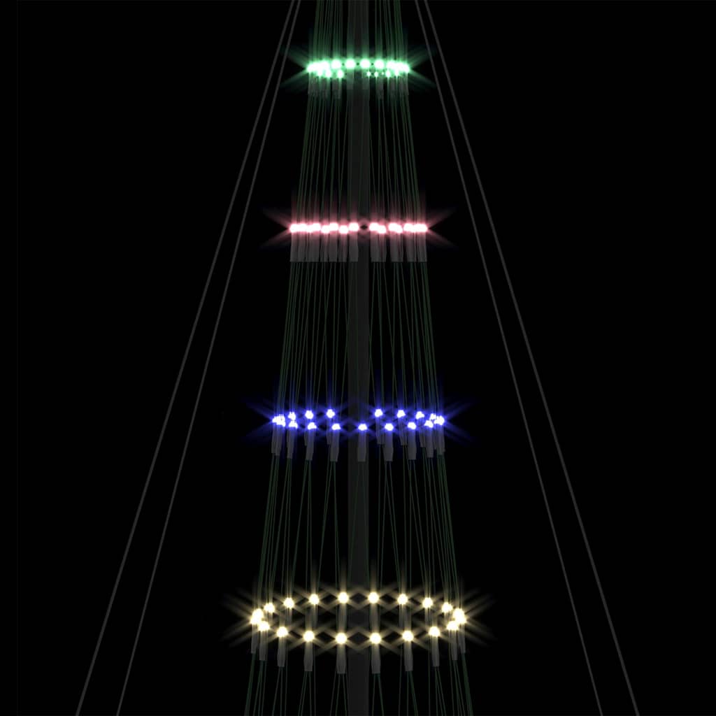 LED Χριστουγεννιάτικο Δέντρο με βάση Πολύχρωμο 500 cm Μέταλλο