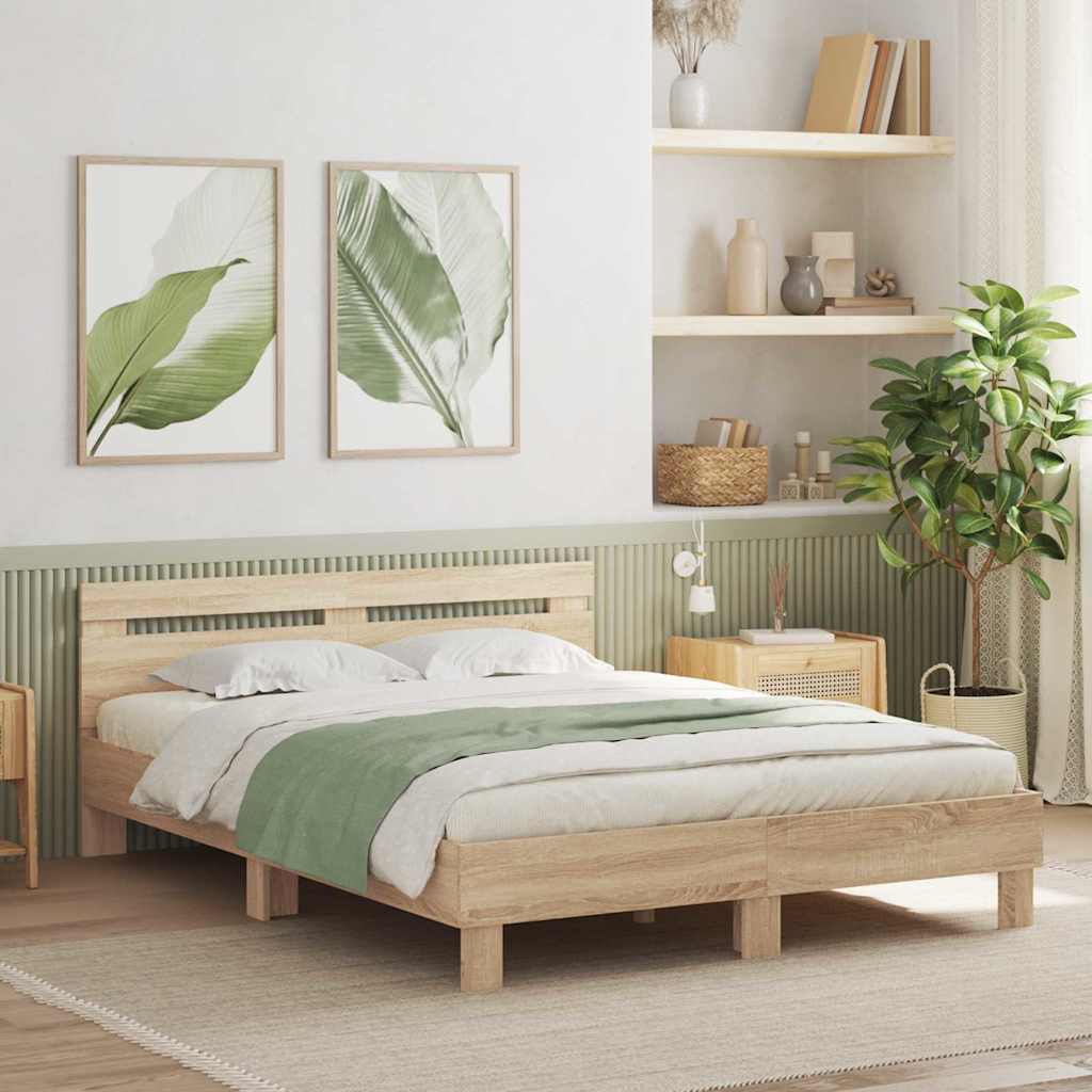 Σκελετός Κρεβατιού Σονόμα 152 x 203 cm Επεξεργασμένο ξύλο - Pakobazaar