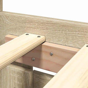 Σκελετός Κρεβατιού 2 pcs Σονόμα 137 x 188 εκ Επεξεργασμένο ξύλο - Pakobazaar