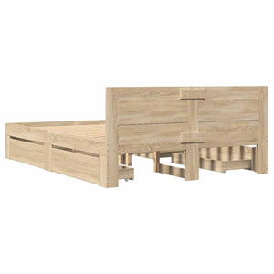 Σκελετός Κρεβατιού 2 pcs Σονόμα 137 x 188 εκ Επεξεργασμένο ξύλο - Pakobazaar