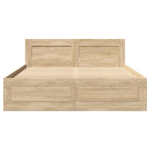 Σκελετός Κρεβατιού 2 pcs Σονόμα 137 x 188 εκ Επεξεργασμένο ξύλο - Pakobazaar