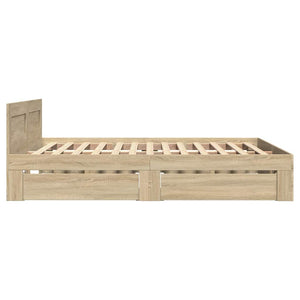 Σκελετός Κρεβατιού 2 pcs Σονόμα 137 x 188 εκ Επεξεργασμένο ξύλο - Pakobazaar