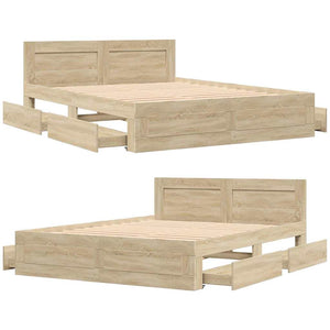 Σκελετός Κρεβατιού με κεφαλάρι 2 pcs Σονόμα 153 x 203 εκ. - Pakobazaar