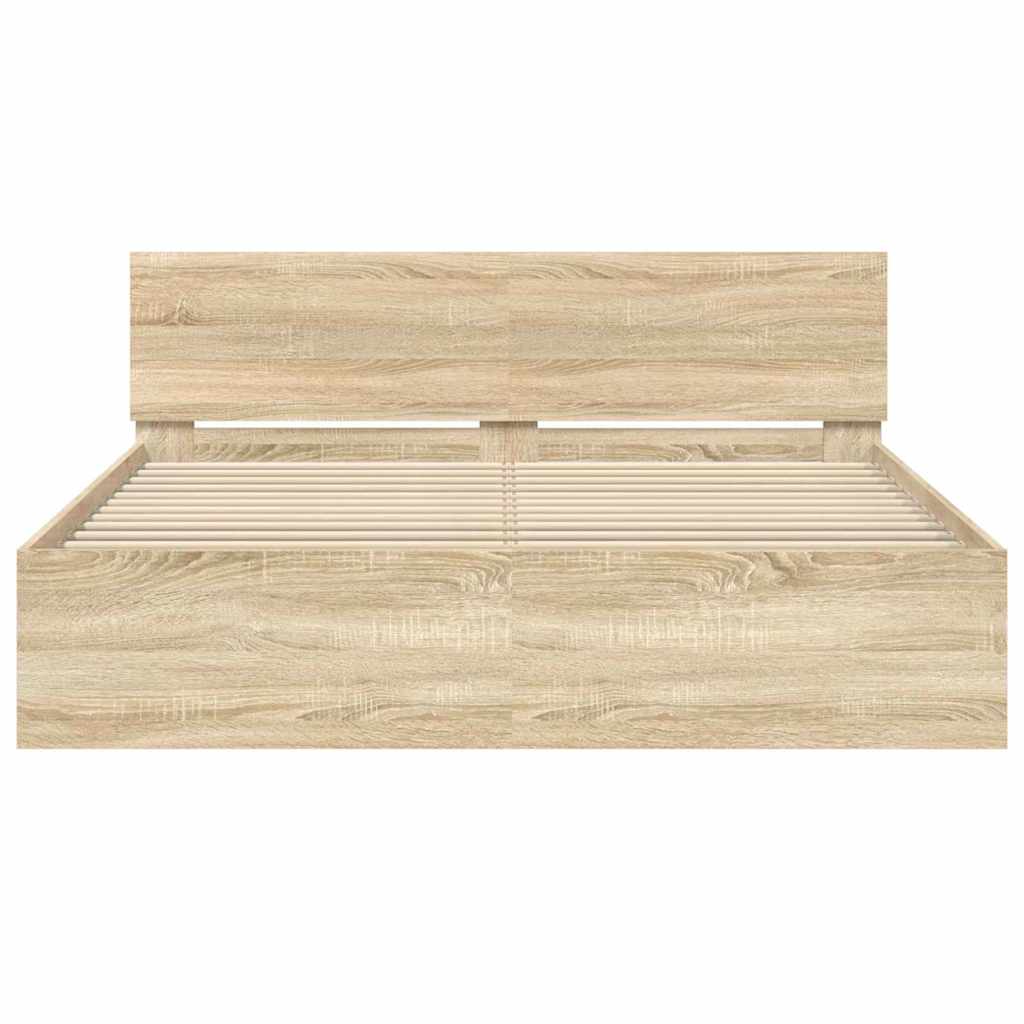 Σκελετός Κρεβατιού Σονόμα 152 x 203 cm Επεξεργασμένο ξύλο - Pakobazaar