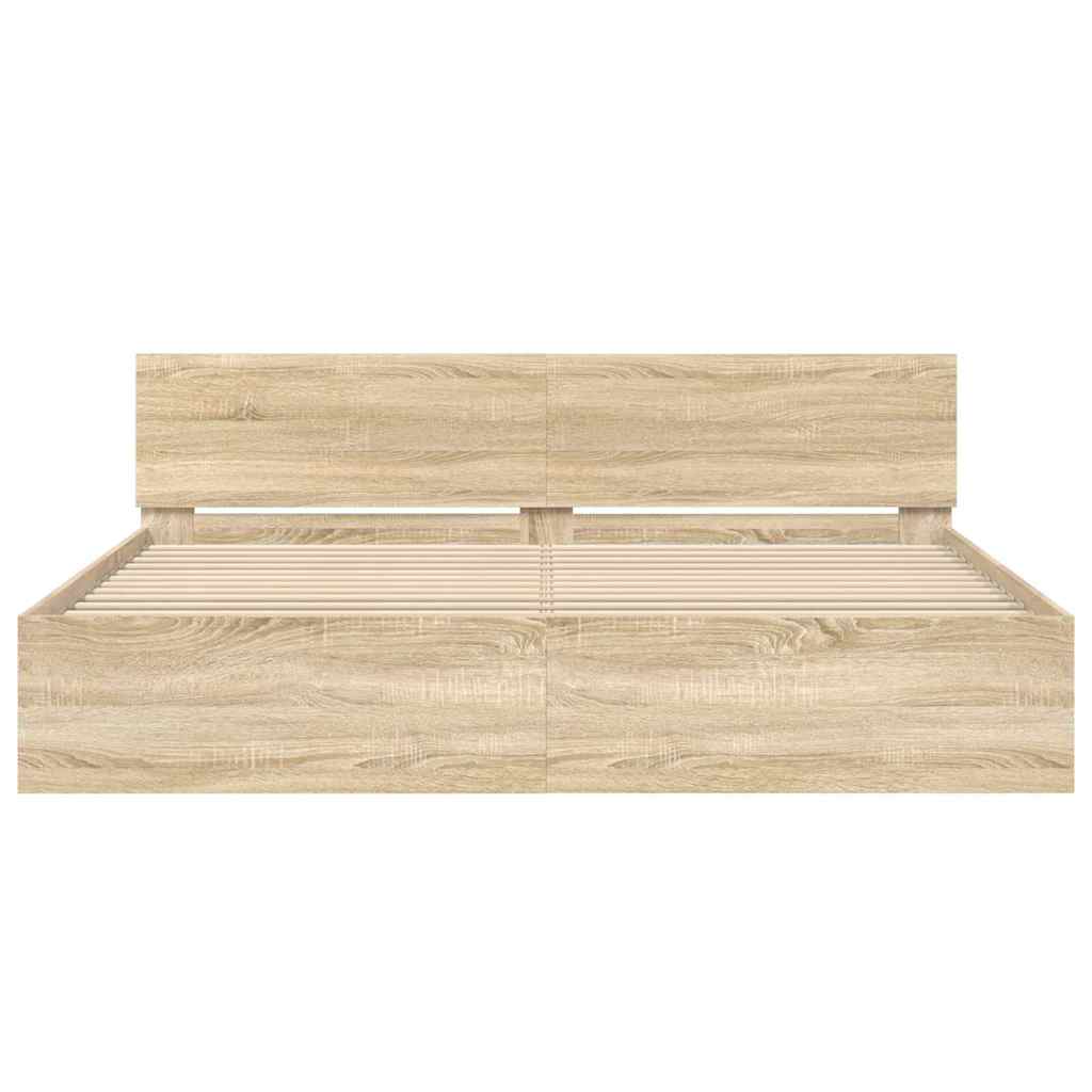 Σκελετός Κρεβατιού Σονόμα 193 x 203 cm Επεξεργασμένο Ξύλο