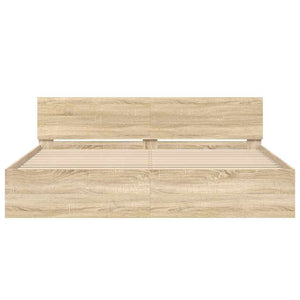 Σκελετός Κρεβατιού Σονόμα 193 x 203 cm Επεξεργασμένο Ξύλο - Pakobazaar