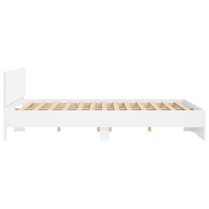 Σκελετός Κρεβατιού Λευκό 137 x 190 cm Επεξεργασμένο ξύλο - Pakobazaar
