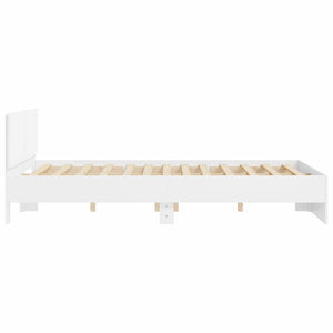 Σκελετός Κρεβατιού Λευκό 152 x 203 cm Επεξεργασμένο ξύλο - Pakobazaar