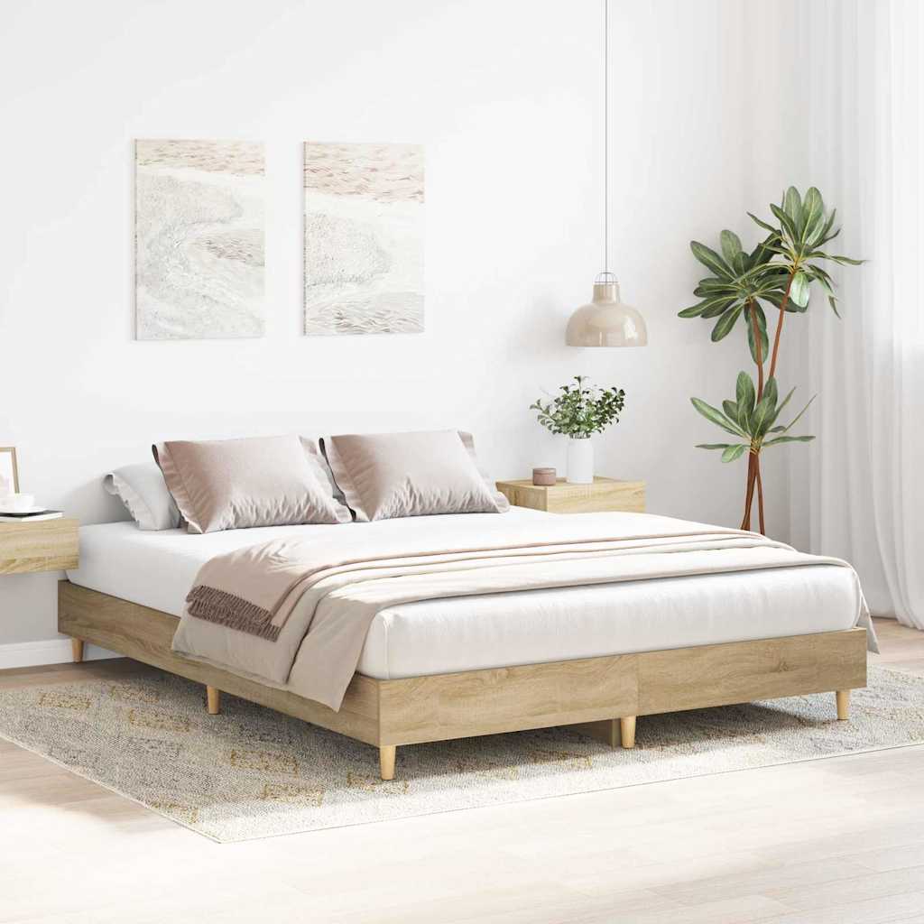 Σκελετός Κρεβατιού 2 pcs Σονόμα 152 x 203 cm Επεξεργασμένο ξύλο - Pakobazaar