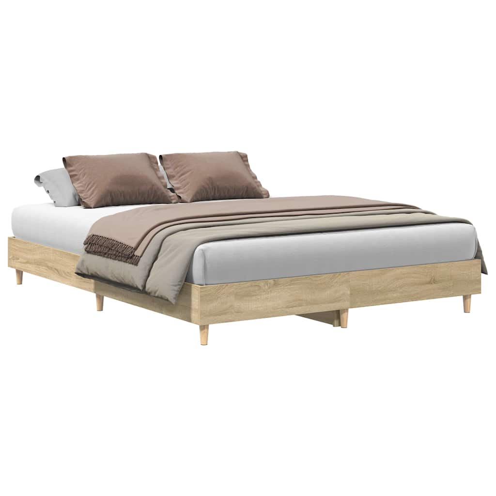 Σκελετός Κρεβατιού 2 pcs Σονόμα 152 x 203 cm Επεξεργασμένο ξύλο - Pakobazaar
