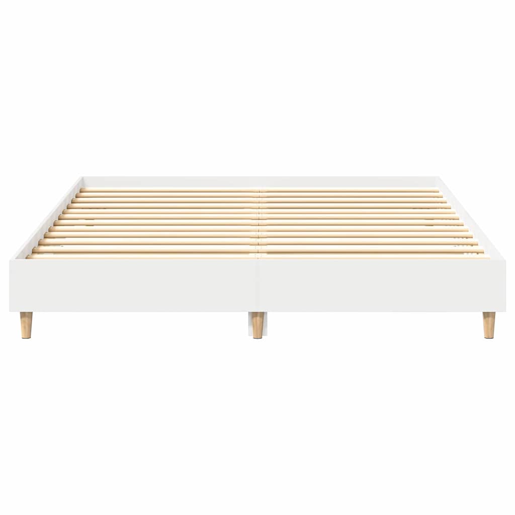 Σκελετός Κρεβατιού 2 pcs Λευκό 152 x 203 cm Επεξεργασμένο ξύλο - Pakobazaar