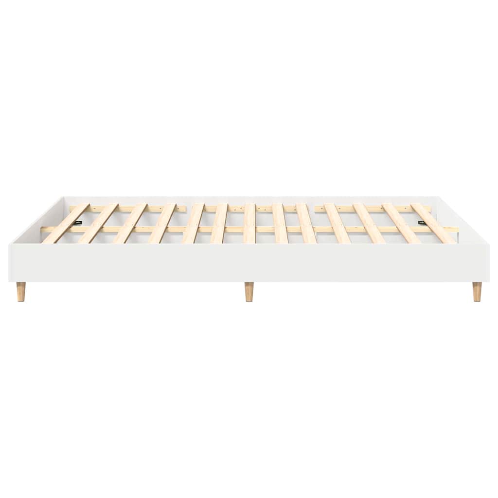Σκελετός Κρεβατιού 2 pcs Λευκό 152 x 203 cm Επεξεργασμένο ξύλο - Pakobazaar