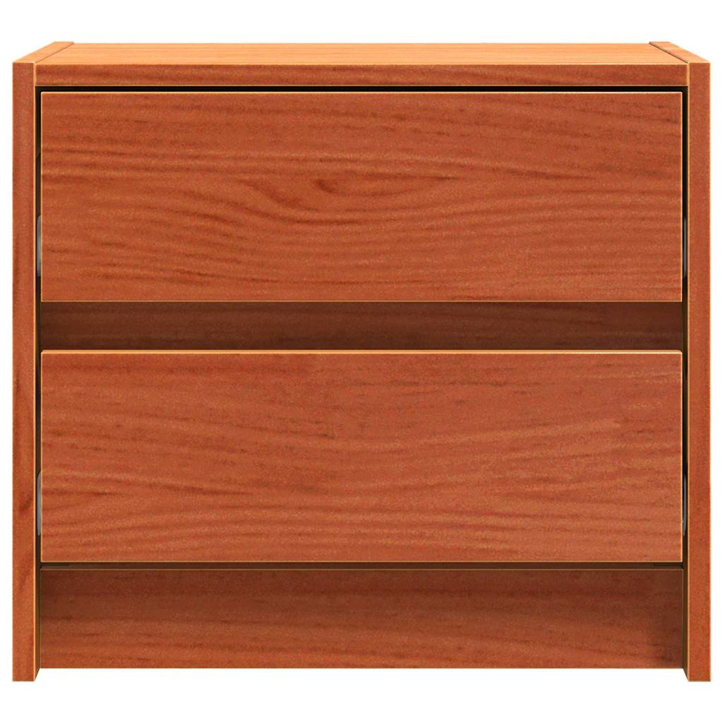 Κομοδίνα με συρτάρι Κερωτό καφέ 40 x 30.5 x 35.5 εκ Ξύλο Πεύκου - Pakobazaar