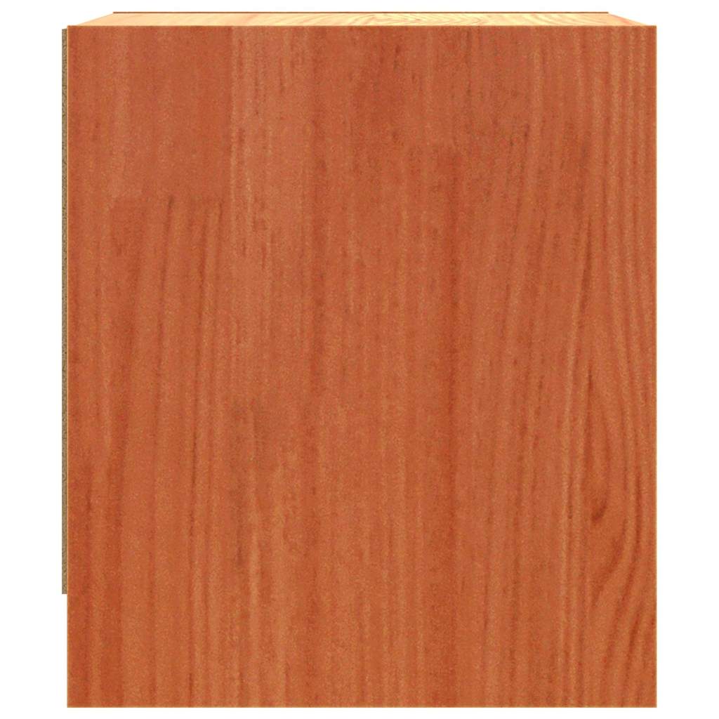 Κομοδίνα με συρτάρι Κερωτό καφέ 40 x 30.5 x 35.5 εκ Ξύλο Πεύκου - Pakobazaar