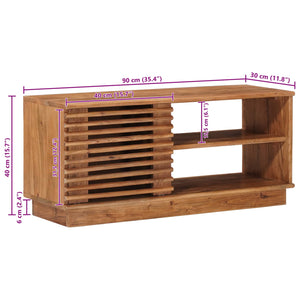 Ντουλάπι TV με αποθήκευση με πόρτα Φυσικό 90 x 30 x 40 cm - Pakobazaar