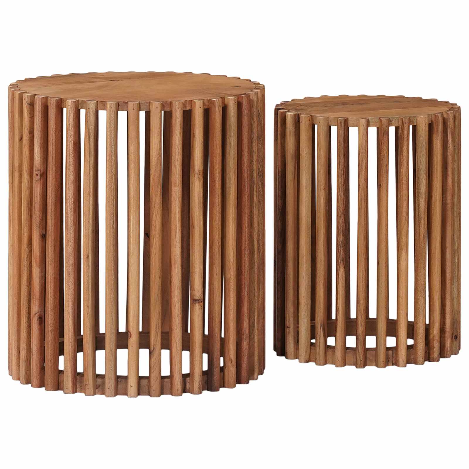 Σετ βοηθητικά τραπεζάκια με αποθήκευση Καφέ 40 x 40 x 45 cm