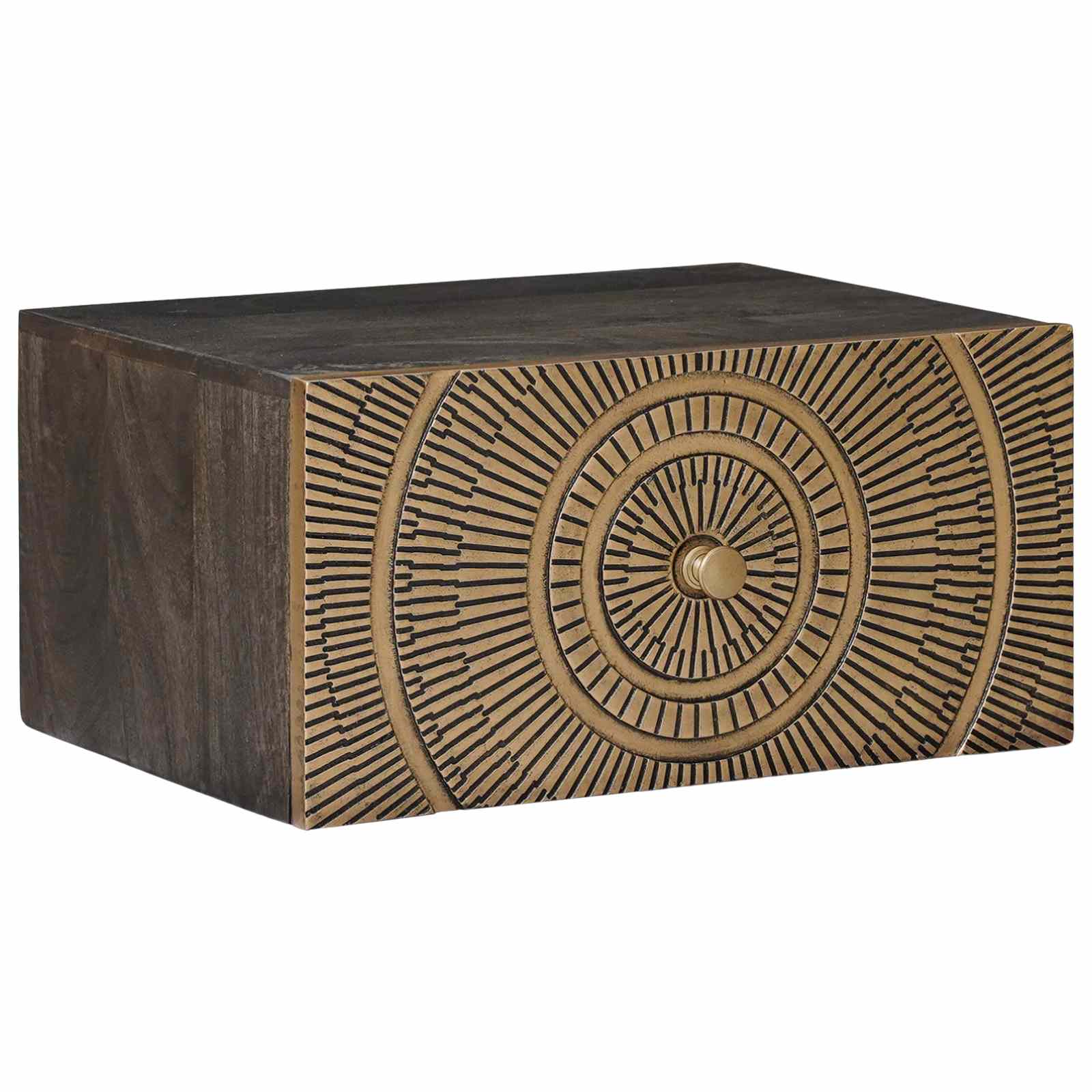 Κομοδίνο Ορείχαλκος 40 x 30 x 20 εκ - Pakobazaar