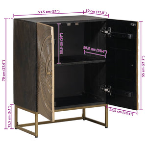 Πλαϊνό γραφείο Ορείχαλκος 53,5 x 30 x 70 εκ - Pakobazaar