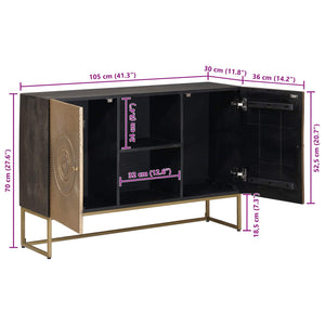 Πλαϊνό γραφείο Ορείχαλκος 105 x 30 x 70 εκ - Pakobazaar