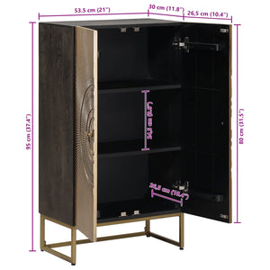 Highboard Ορείχαλκος 53,5 x 30 x 95 εκ - Pakobazaar