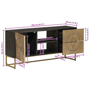 Ντουλάπι TV με συρτάρι με ράφι Ορείχαλκος 105 x 30 x 50 εκ - Pakobazaar