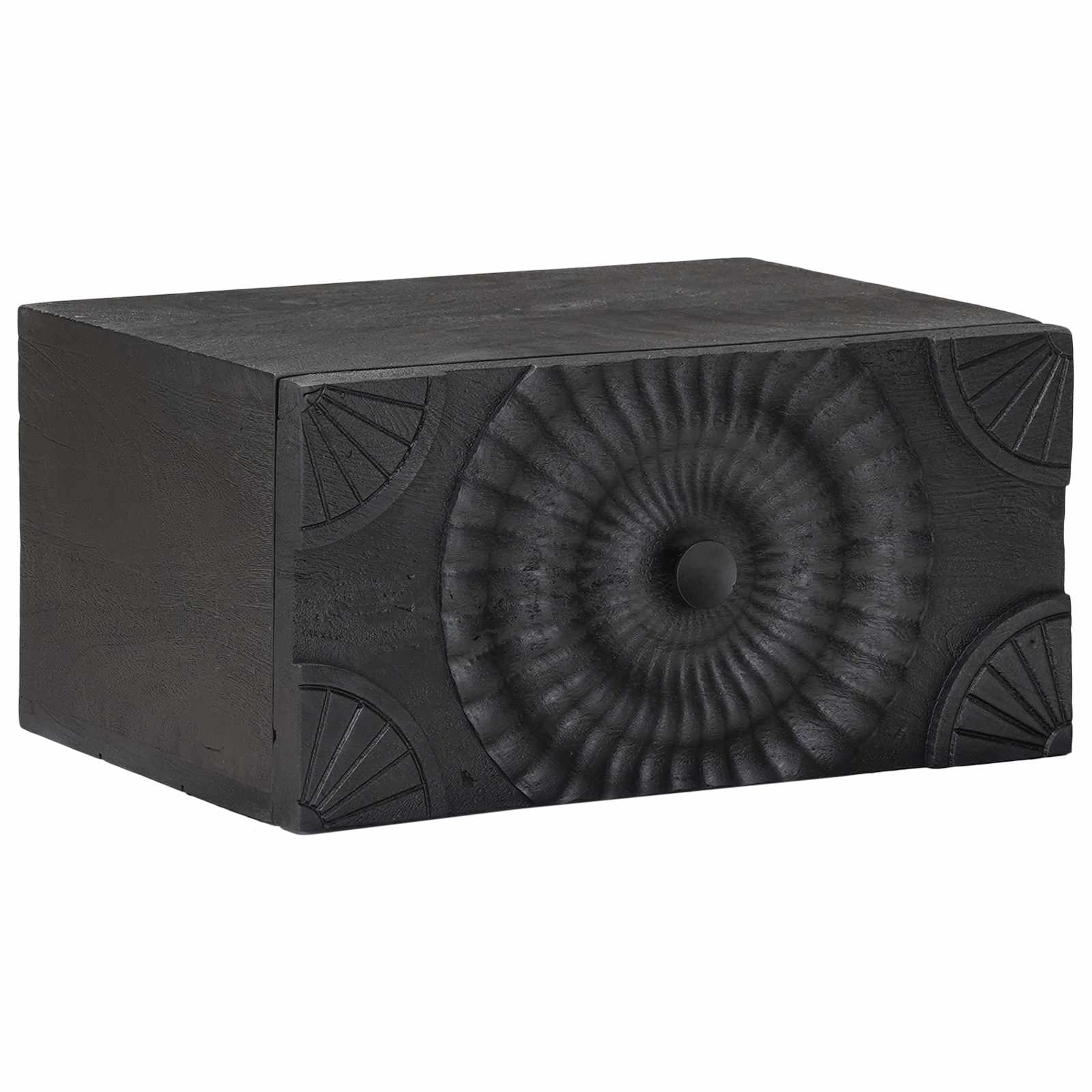 Κομοδίνο με συρτάρι Μαύρο 40 x 30 x 20 εκ - Pakobazaar