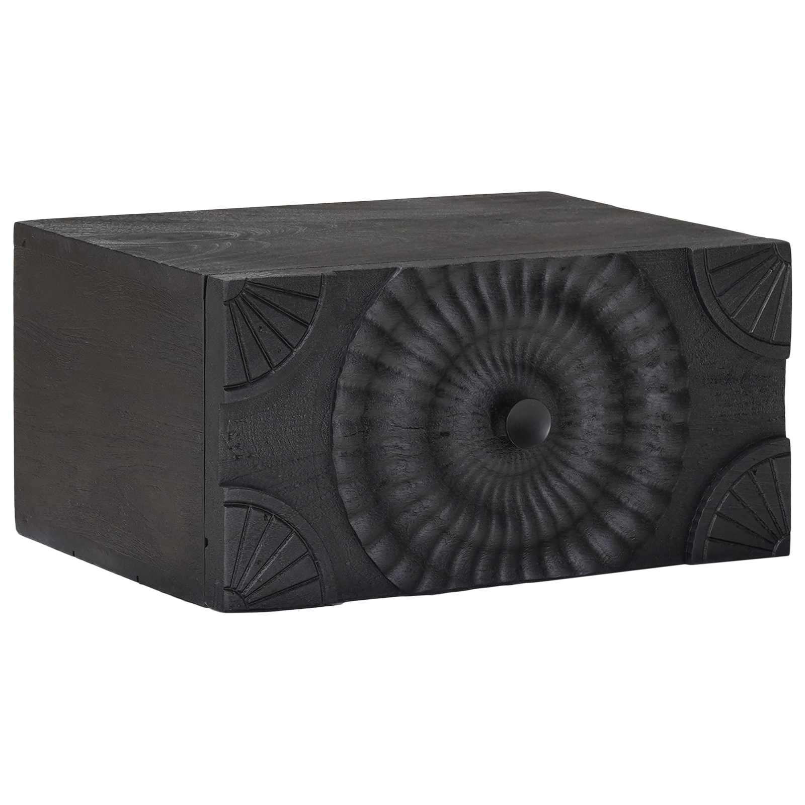 Κομοδίνο με συρτάρι Μαύρο 40 x 30 x 20 εκ - Pakobazaar