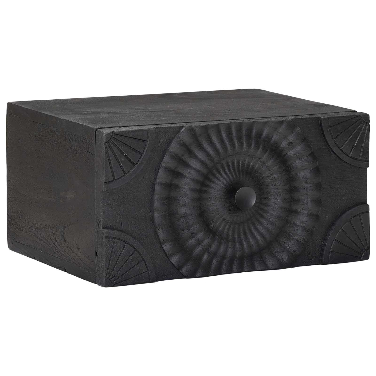 Κομοδίνο με συρτάρι Μαύρο 40 x 30 x 20 εκ - Pakobazaar