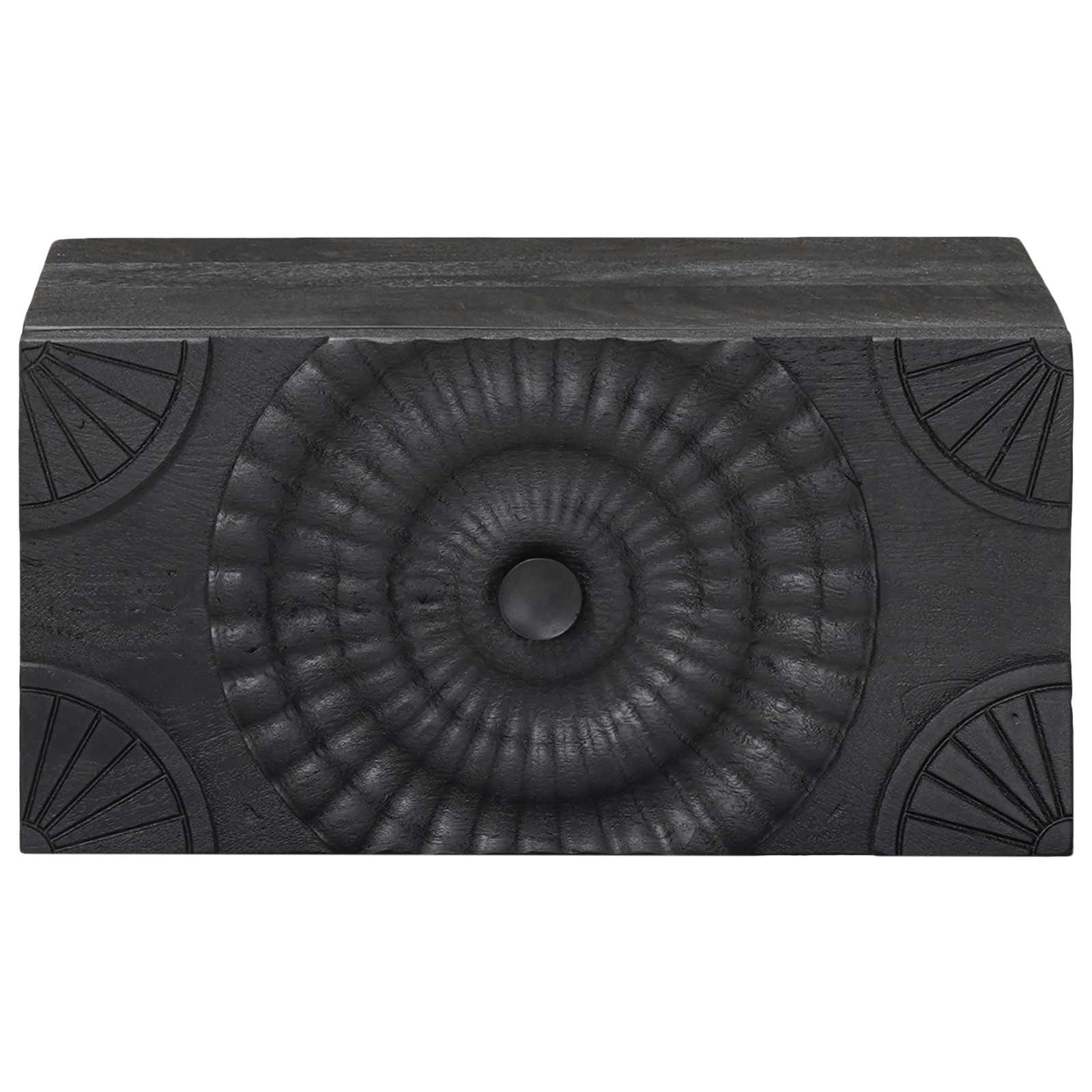 Κομοδίνο με συρτάρι Μαύρο 40 x 30 x 20 εκ - Pakobazaar