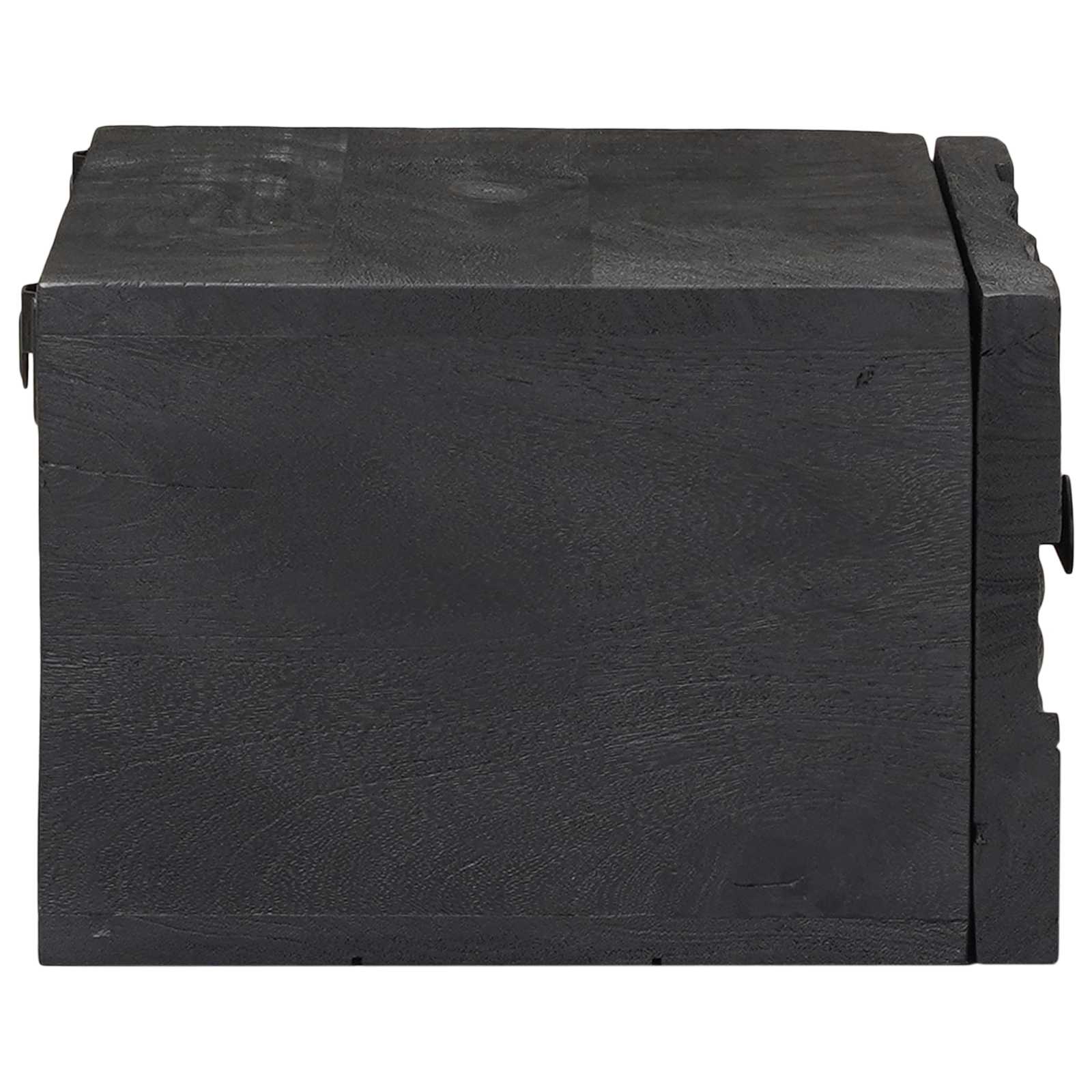 Κομοδίνο με συρτάρι Μαύρο 40 x 30 x 20 εκ - Pakobazaar