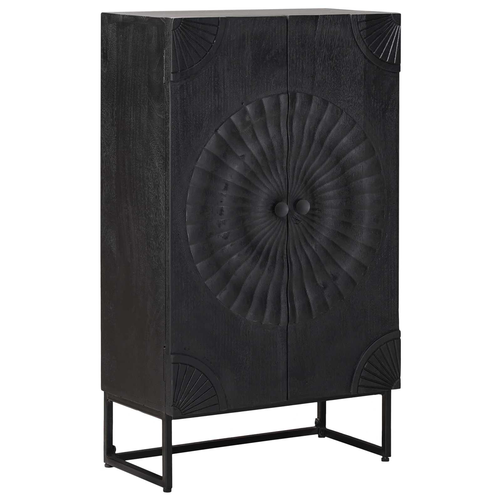 Highboard Μαύρο 55 x 30 x 95 εκ - Pakobazaar