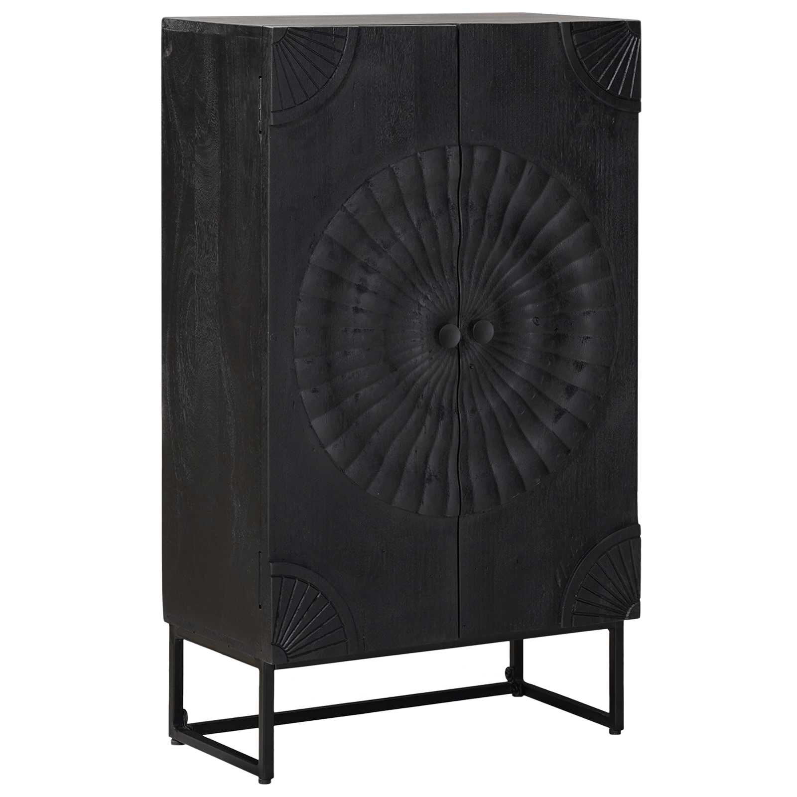Highboard Μαύρο 55 x 30 x 95 εκ - Pakobazaar