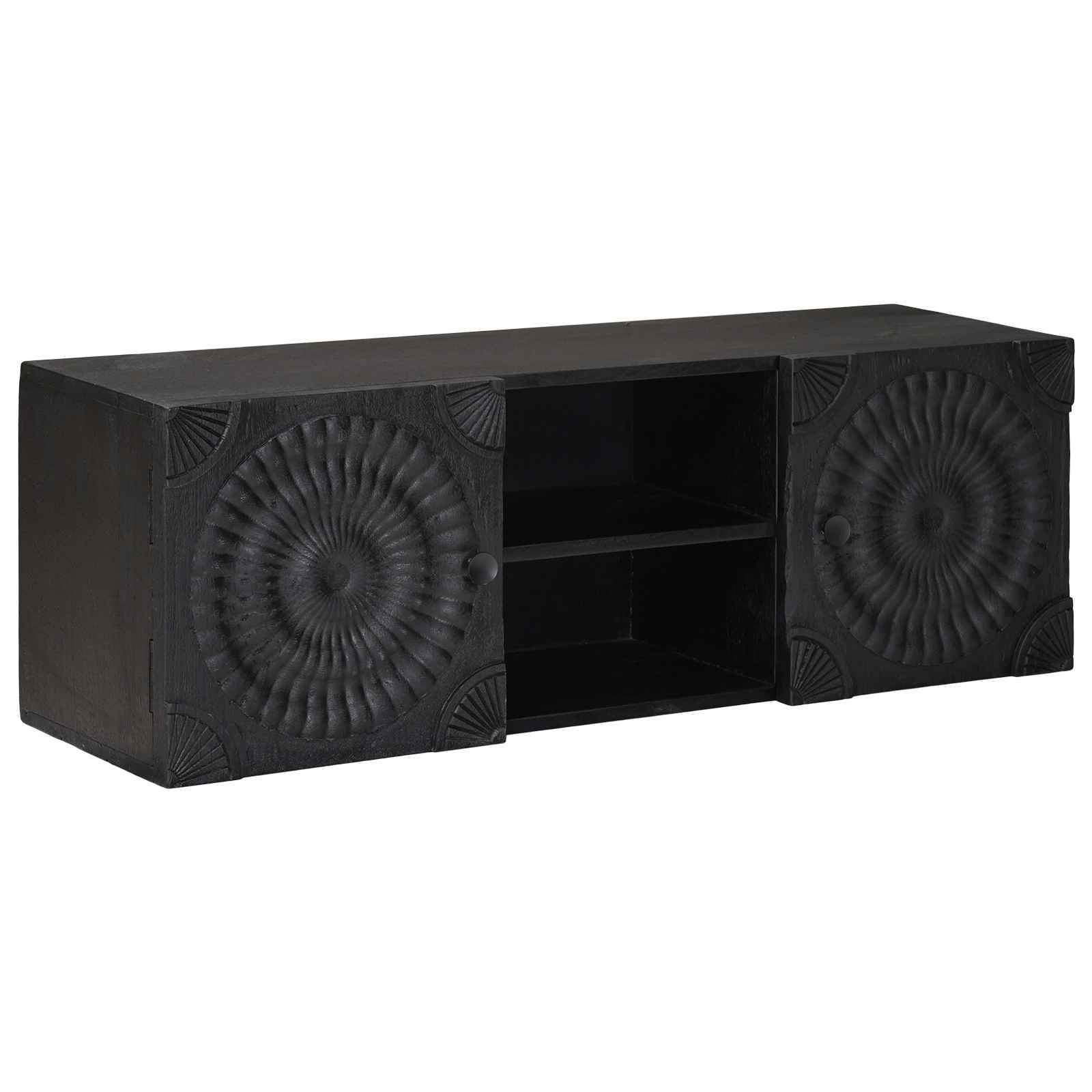 Ντουλάπι TV με ράφι με αποθήκευση Μαύρο 105 x 30 x 35 εκ - Pakobazaar